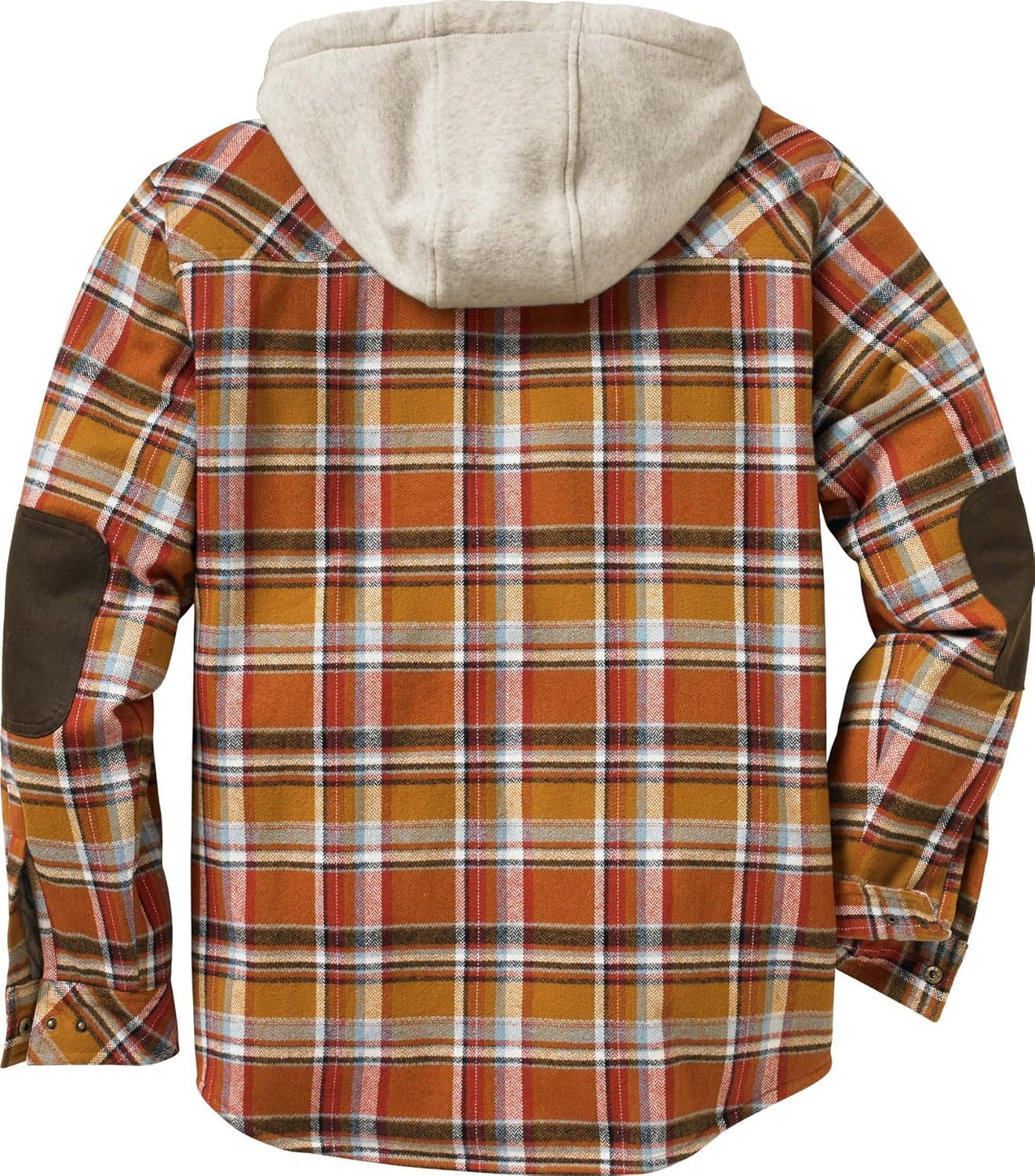 Stay Warm and Stylish: Men's Insulated Hooded Shirt Jacket with Cozy Plaid Flannel and Soft Berber Lining