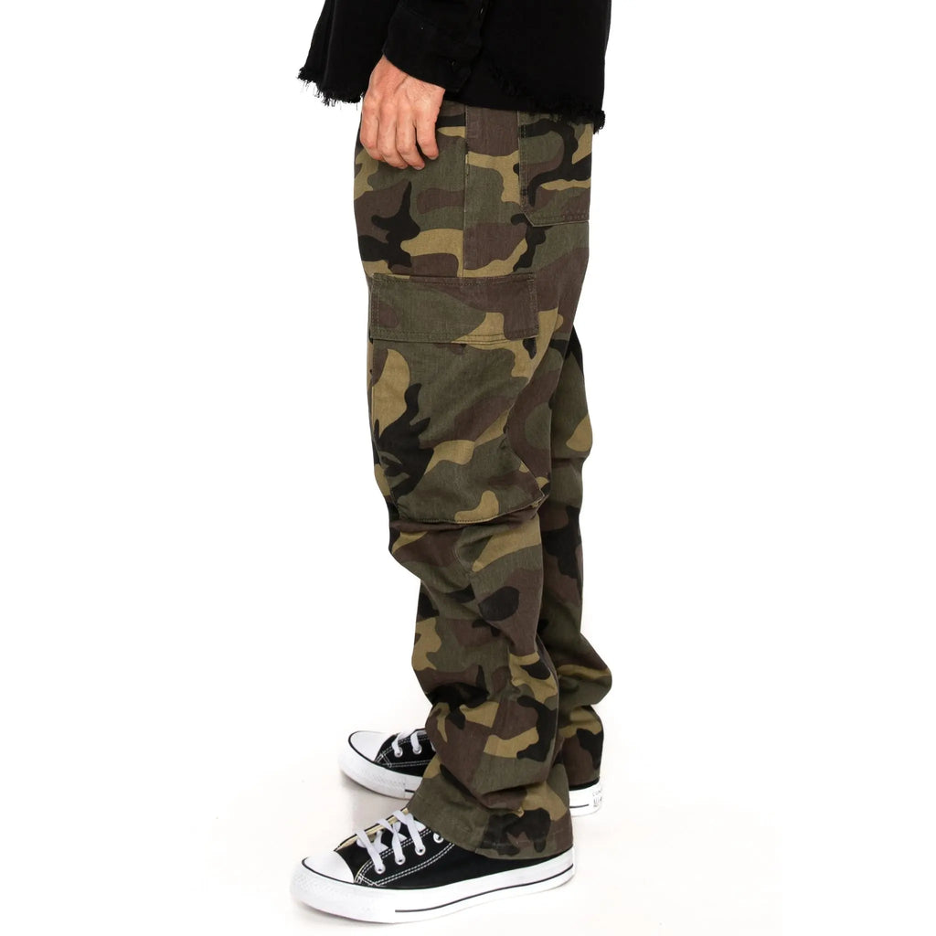 VICTORIOUS Baggy Fit Cargo Camo Pants Cotton Menswear Pocket Man Trouser Camouflage