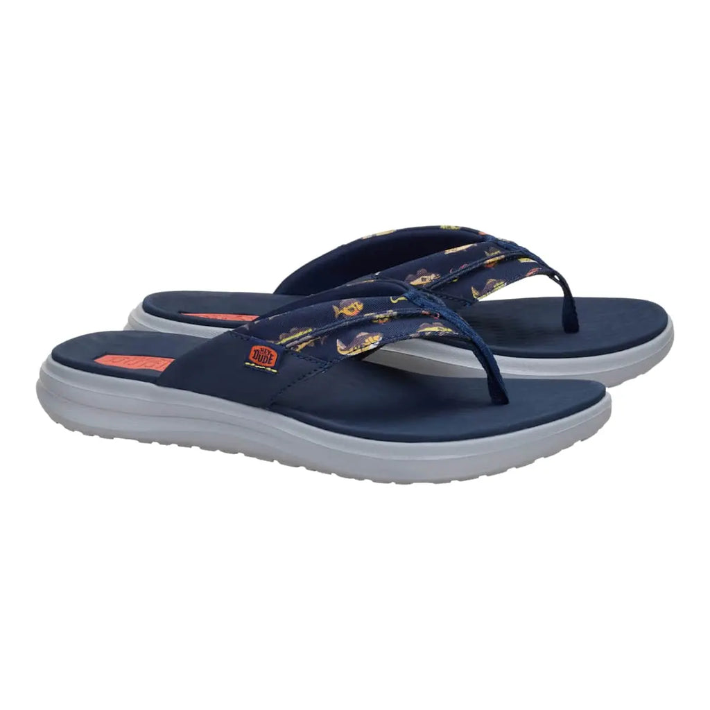 HEYDUDE Finn Flip Cast - Comfortable Slip on Sandals for Men