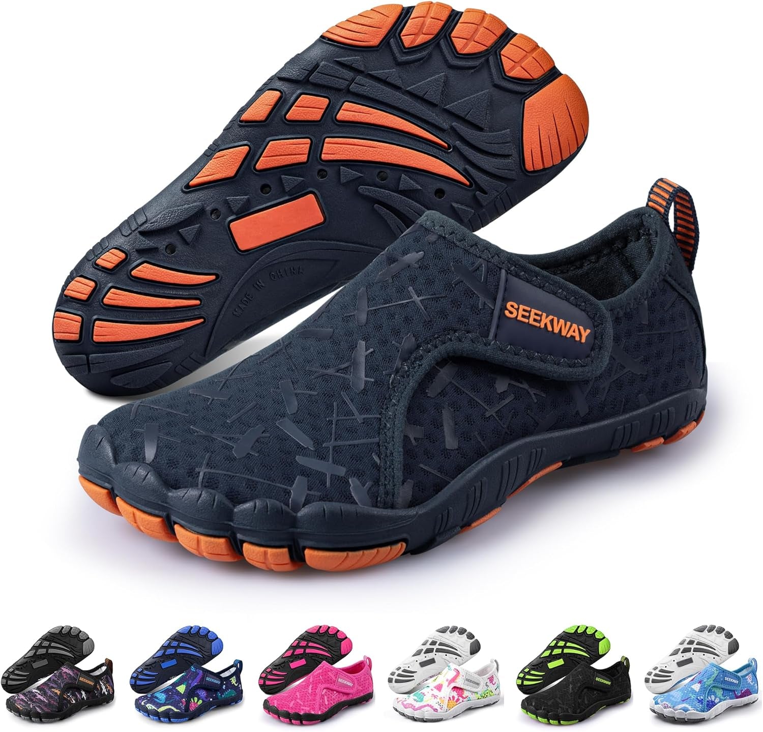 Kids' Barefoot Water Shoes - Quick-Dry Sandals with Wide Toe Box for Hiking, Swimming, Beach, Pool, and Kayaking - Non-Slip Camping Essentials for Boys and Girls