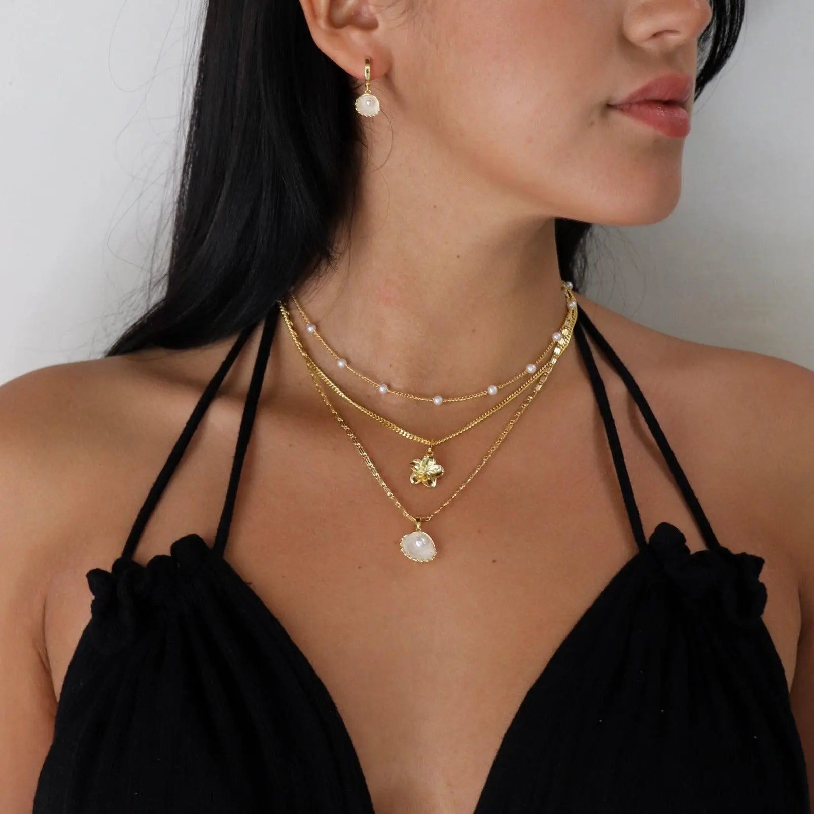EVRY JEWELS Gold or Silver Plated Women'S Hypoallergenic Coastal Crush Necklace Collection