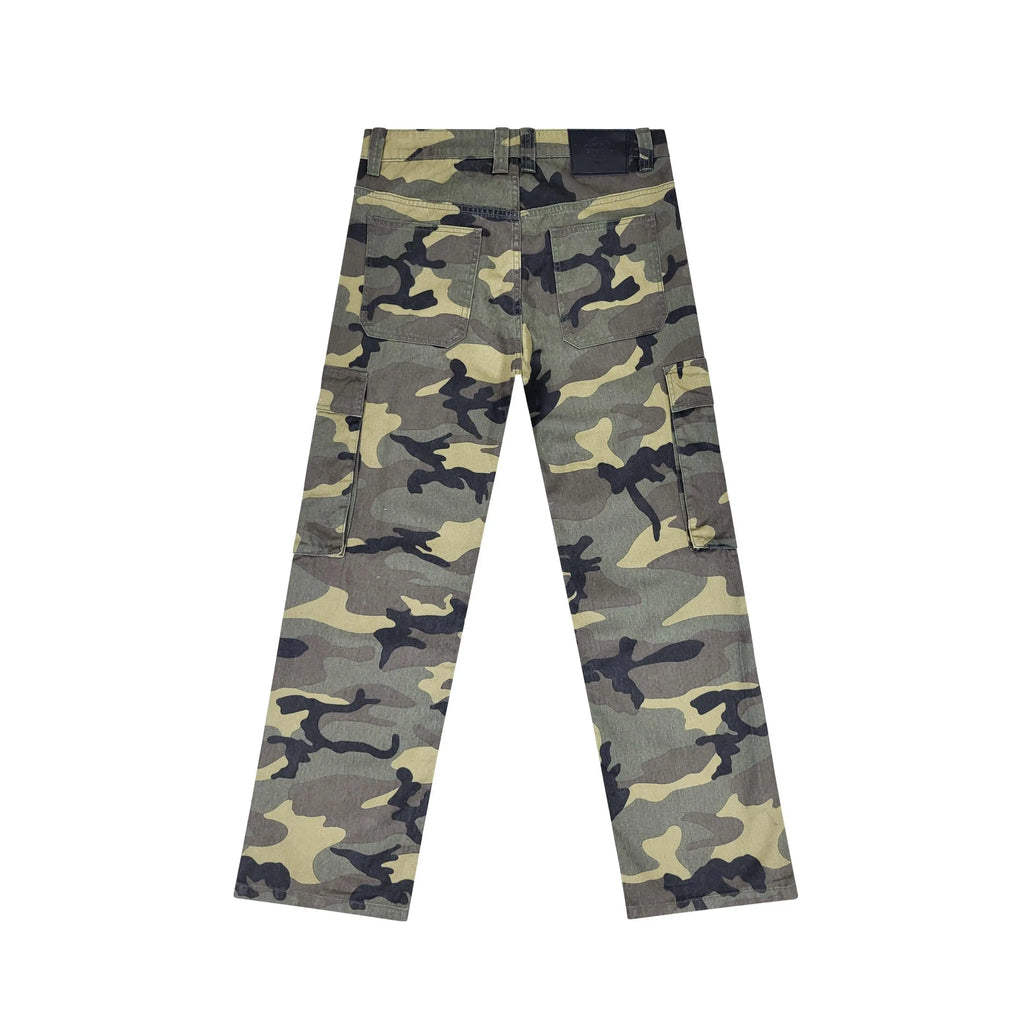 VICTORIOUS Baggy Fit Cargo Camo Pants Cotton Menswear Pocket Man Trouser Camouflage