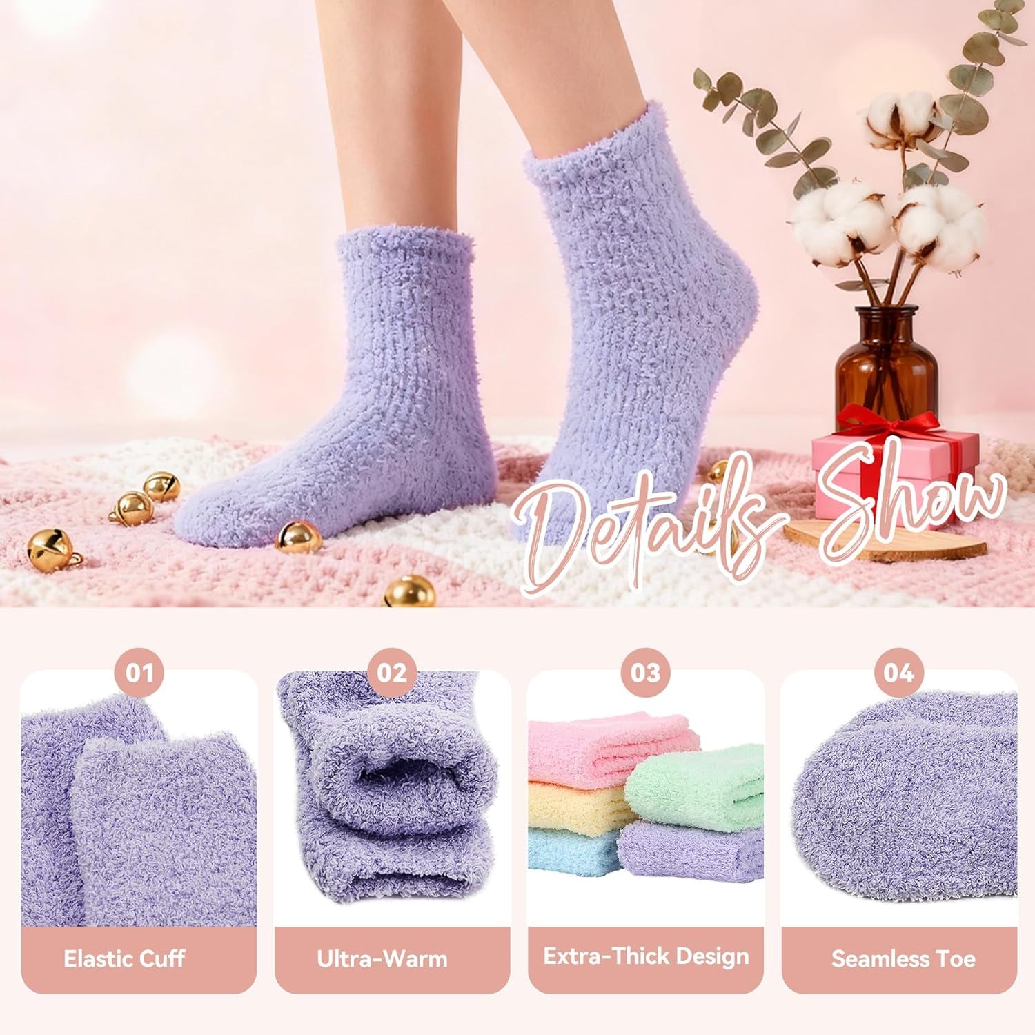 Indulge in Cozy Luxury with Zando Women's Fuzzy Slipper Socks - Your Ultimate Winter Comfort Companion