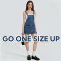 Fireswan Women'S Minimalist Greenish Denim Sleeveless Mini Overalls Dress - Adjustable Straps, Pockets, Casual Comfy Jumpsuit, Lady'S Women'S Clothes #Tiktokshopspringglowup