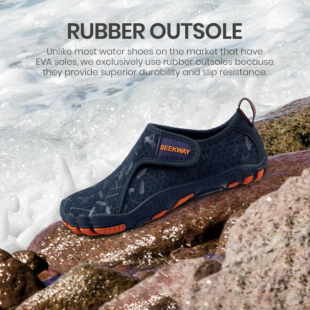 Kids' Barefoot Water Shoes - Quick-Dry Sandals with Wide Toe Box for Hiking, Swimming, Beach, Pool, and Kayaking - Non-Slip Camping Essentials for Boys and Girls